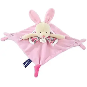Doudou et Compagnie, Doudou, Doudou lapin avec marionnette à doigt 30cm (30 x 16 cm) pas cher