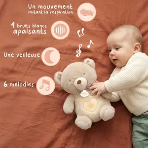 Peluche Respi'rêves Ours (28 cm) pas cher