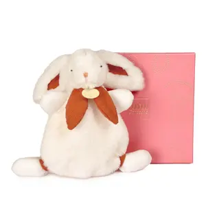 Doudou Lapin Bonbon terracotta (25 cm) pas cher