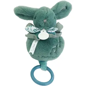 Peluche musicale Lapin Doudou vert sauge (20 cm) pas cher