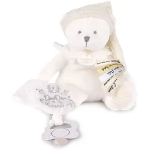 Peluche attache-sucette Ours Pantin Argent (20 cm) pas cher