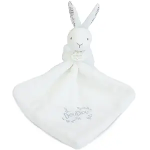 Doudou et Compagnie, Doudou, Hase mit Schmusetuch weiss 10cm pas cher