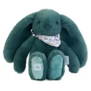 Doudou et Compagnie Peluche Lapin Fleurette vert 35 cm pas cher