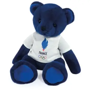 Peluche Doudou et Compagnie Ours de équipe de France Bleu pas cher