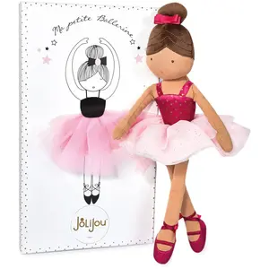 Jolijou - Ma Petite Ballerine - Poupée en Tissu Danseuse - Isadora - Boite Cadeau - 35 Cm - Justaucorps, Tutu, Chausons de Danse, Noeud - Idée Cadeau de Naissance Fille - JJ6036 pas cher