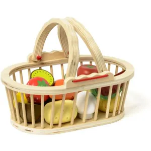 Oxybul Panier de 13 fruits et légumes en bois pas cher