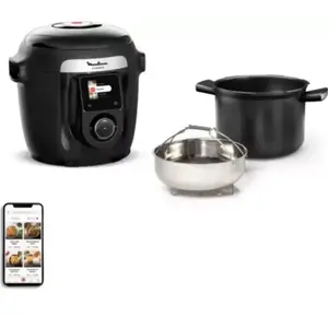 Cookeo MOULINEX CE952810 noir wifi 6 L, 9 modes de cuisson, 150 recett... pas cher