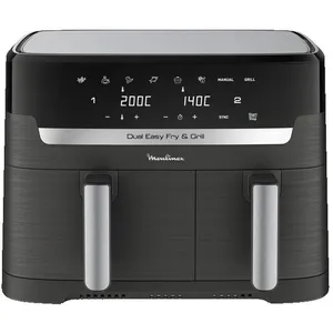 RECONDITIONNÉ Moulinex Dual Easy Fry & Grill Air fryer et gril 83L 2 t... pas cher