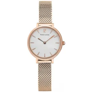 Pierre Lannier Nova Femme 014J928 Acier Milanais Doré Rose boite 26mm pas cher
