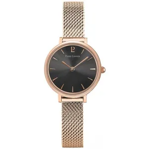 Pierre Lannier Nova Femme 014J938 Acier Milanais Doré Rose boite 26mm pas cher