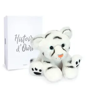 Peluche BÃ©bÃ© Tigre Blanc 18 Cm - Histoire D'ours pas cher