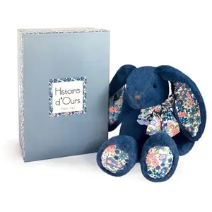 Peluche Lapin Histoire d'Ours Copains câlins 25 cm Bleu