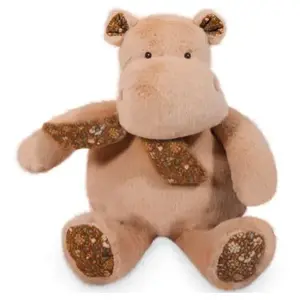 Histoire d'ours Peluche hippopotame beige Hippo Bandana (22 cm)