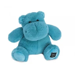 Histoire d'ours Doudou Hippopotame UNITED vert emeraude 25 cm pas cher