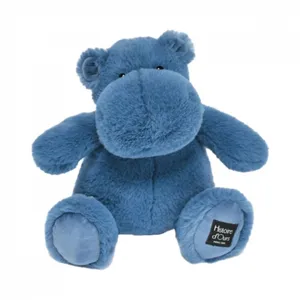 Histoire d'Ours Hip'pie blue - hippopotame Bleu 25cm pas cher