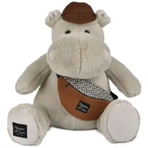 Peluche Hippopotame HELLO BROOK beige (38 cm) pas cher