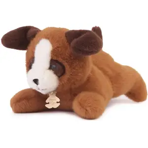 Peluche LES P'TITS RELAX Chien marron (22 cm) pas cher