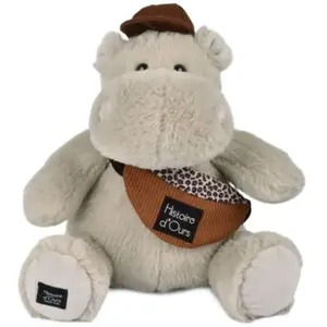 Peluche Hippopotame HELLO BROOK beige (20 cm) pas cher