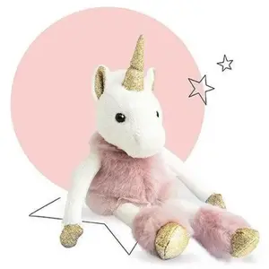 Histoire D'ours - Doudoulicorne Glitter Rose Et Or 25cms Ho2675 pas cher