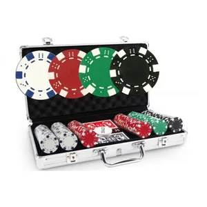 POKEO Malette Poker Dice 300 jetons - Aluminium - 2 jeux de cartes - Règles ... pas cher