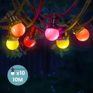 SKYLANTERN Guirlande Guinguette IP65 Guirlande Lumineuse Couleurs Chau...