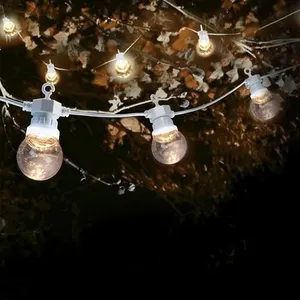 Guirlande Guinguette 10M Câble Blanc Transparent - SKYLANTERN - LED - ...Vendu parcdiscount