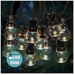 SKYLANTERN Guirlande Guinguette 50m Transparent pas cher