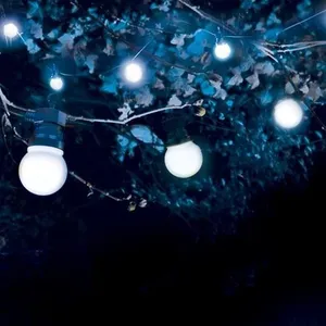 Guirlande Guinguette 30m Blanc Raccordable en Série SKYLANTERN - Vinta... pas cher