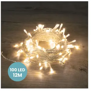 SKYLANTERN Guirlande Lumineuse Blanc Chaud 12M Câble Transparent pas cher