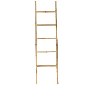 Echelle porte serviettes 5 barreaux 100% bambou - bambou Tendance pas cher