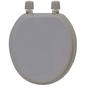 Tendance - abattant wc mdf 17 pouces attaches plastiques - taupe pas cher