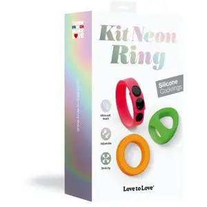 Love to love Kit Neon Ring 3 cockrings pas cher