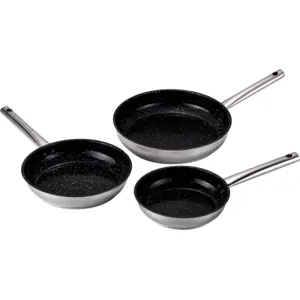 Pack poêle inox VENTEO - KITCHENPRO - 20/24/28cm - Revêtement céramique antiadhésif pas cher