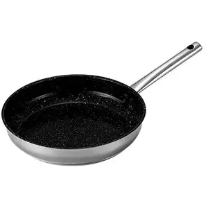 Noir 24 cm Poêle inox KitchenPro - Venteo - Revêtement céramique antia... pas cher