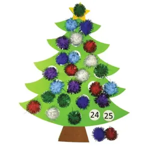 Calendrier de l'Avent sapin feutrine - MegaCrea DIY pas cher