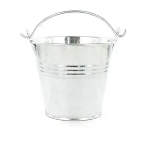 Seau - MÉGACRÉA - Zinc - 6,2 x 5,5 x 4,5 cm - Idéal pour décoration - ... pas cher