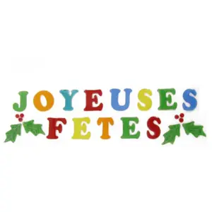 Décoration de Noël vitrostatique Joyeuses Fêtes gelly 23 pcs pas cher