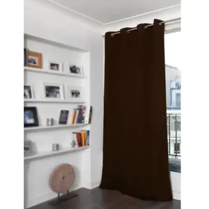Comparateur de prix : HOME MAISON Rideau Phonique Occultant et Thermique MOONDREAM Marron 145 x 260 cm