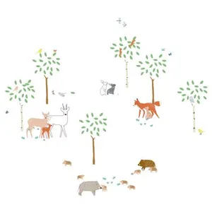 Mimi'lou Stickers Balade en forêt (70 x 70 cm) pas cher