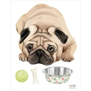 Mimi'lou Planche sticker Carlin Mops (35 x 45 cm) pas cher