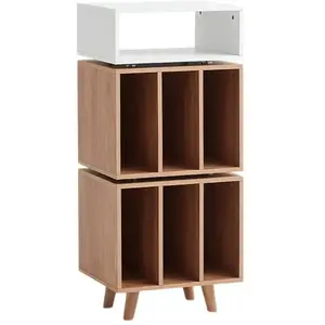 Meubles hi-fi NorStone Stockholm 1100 Blanc et Chêne pas cher