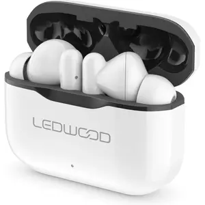 LEDWOOD LD-T06-WHI-BLK - CAPELLA T06 TWS earphones met oplaadcase en s... pas cher