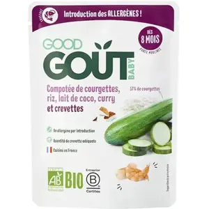 Good Gout Compotée de courgette, riz, lait de coco, curry et crevette 190g pas cher