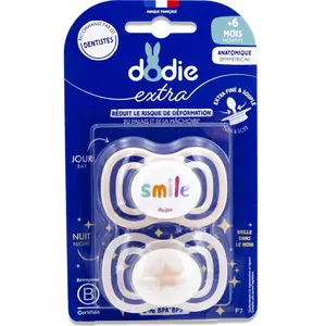 Dodie Sucette Anatomique +6 mois F7 Extra X2 pas cher