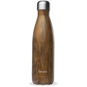 Bouteille isotherme - QWETCH - Wood Brun - 750 ml - Inox - Mixte pas cher