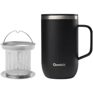 Qwetch - Mug tisanière isotherme inox Matt Noir 470ml - QwetchVendu parbol