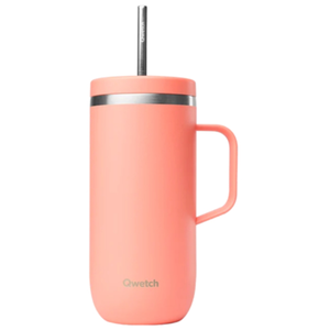 Qwetch - Cold Cup isotherm met handvat - Matt Perzik- 600ml