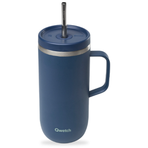 Qwetch - Cold Cup isotherm met handvat - Matt Blauw - 600ml