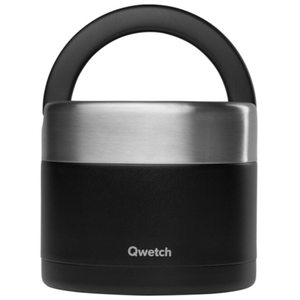 Qwetch - Boîte repas poignée isotherme - Matt Noir- 850ml