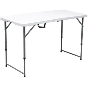 Table pliante - WERKA PRO - Rectangulaire - 120x60x74cm - Pieds réglables - 6 personnes pas cher